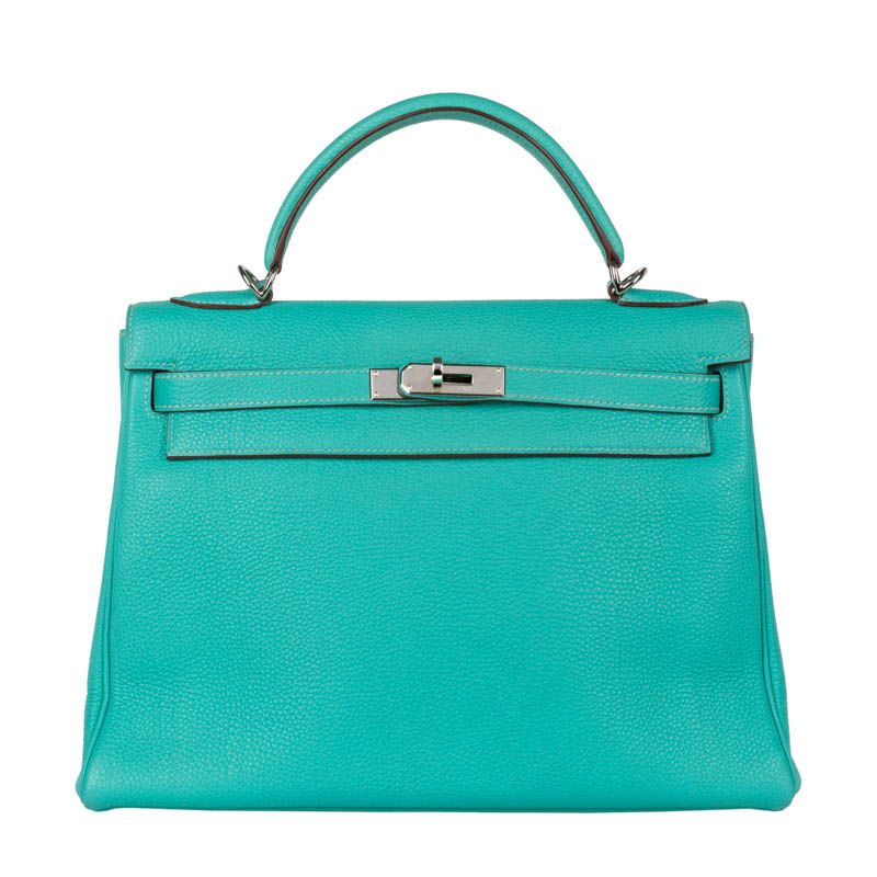 Priv√© Porter - Herm√©s 32cm Kelly Lagoon Clemence PHW