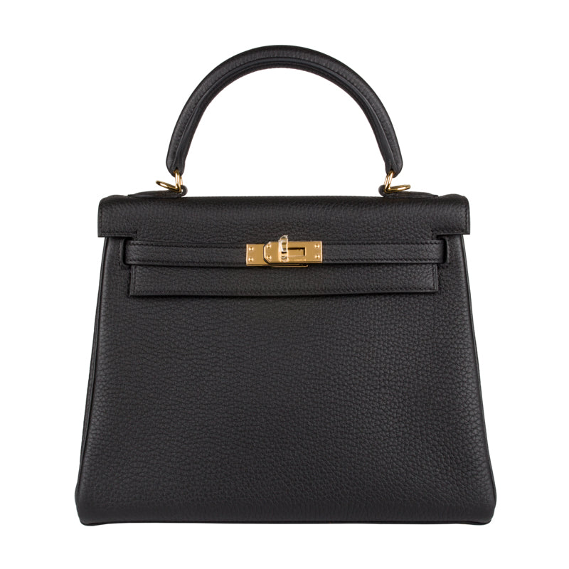 Priv� Porter - Herm√©s 25cm Kelly Retourne Black Togo GHW