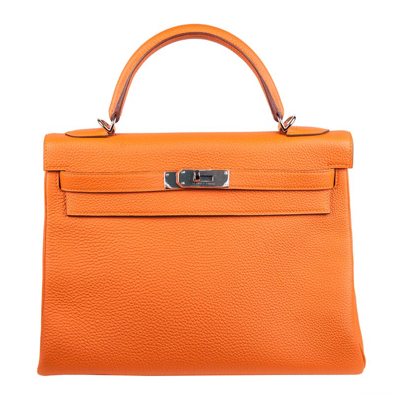 Priv√© Porter - Herm√©s 32cm Kelly Orange Togo PHW