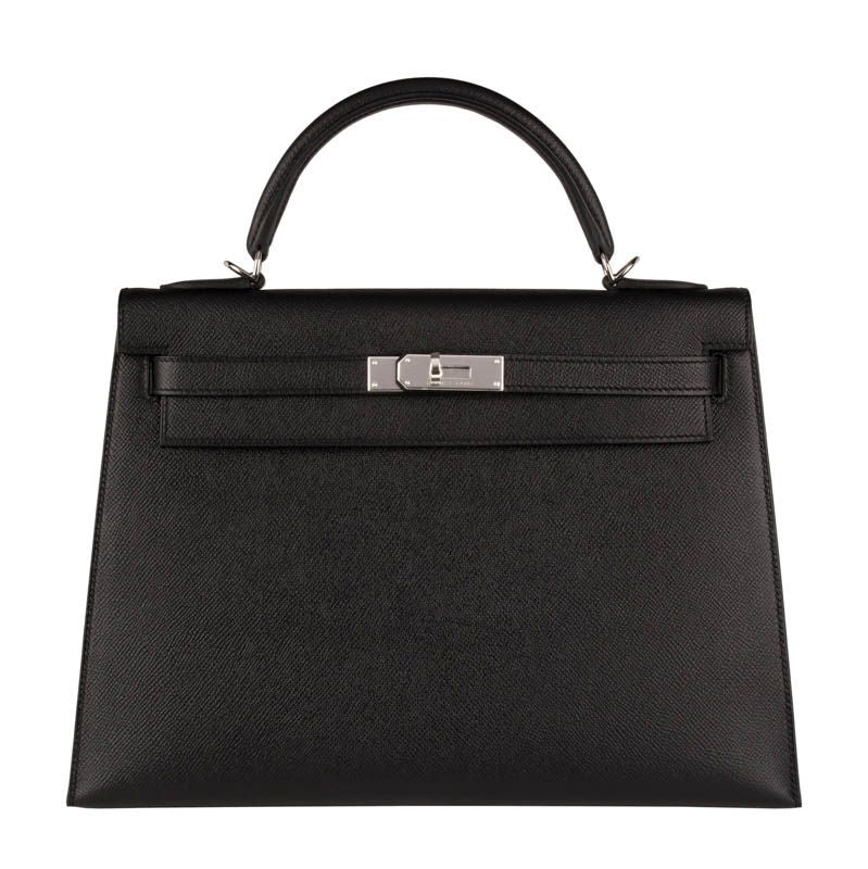 Priv√© Porter - Herm√©s 32cm Kelly Black Epsom PHW